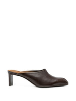 Brown Leather Mules 1