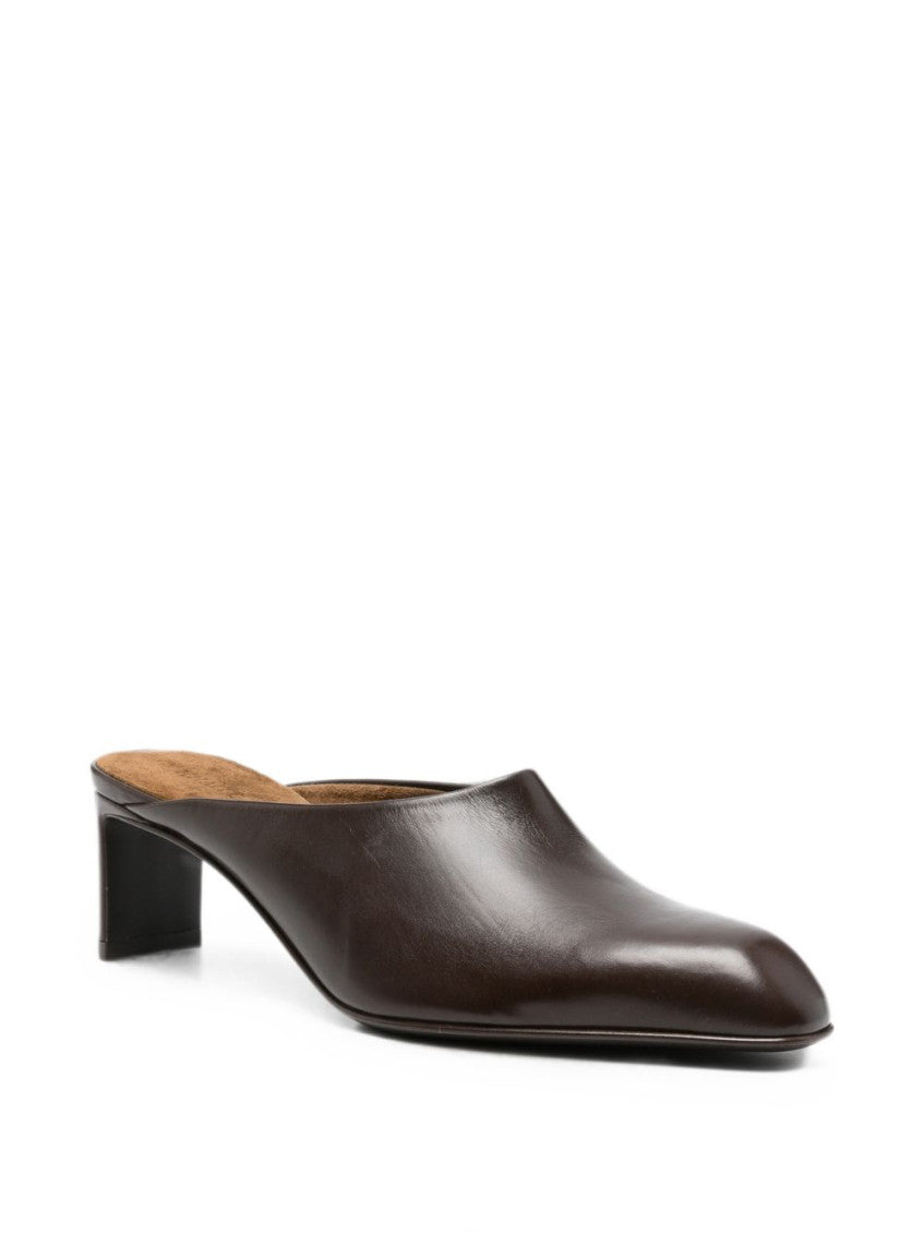 Brown Leather Mules 2