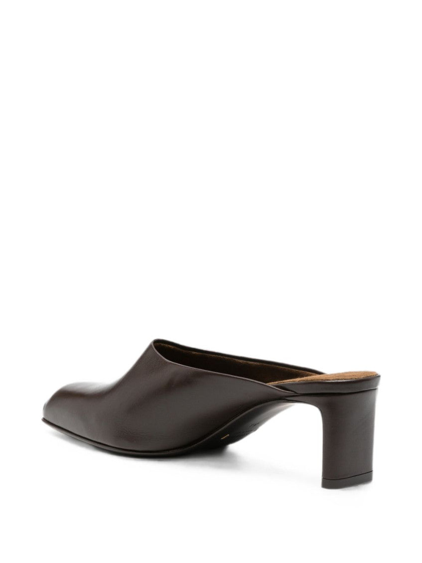 Brown Leather Mules 3