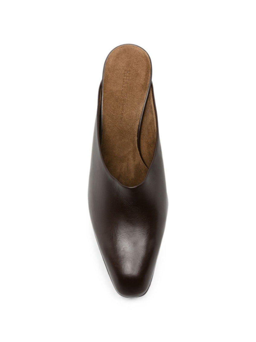Brown Leather Mules 4