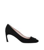 Black Square-toe Pumps 1