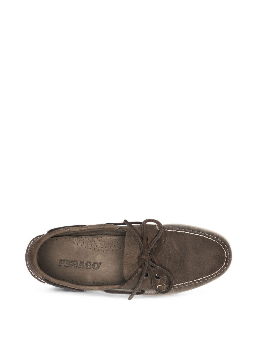 Dark Grey Lace-up Loafers 4