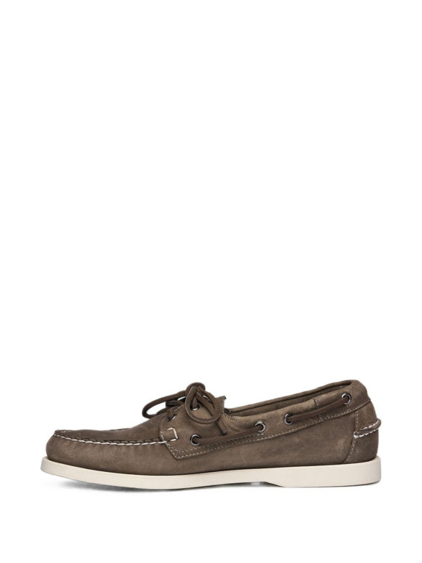 Dark Grey Lace-up Loafers 5