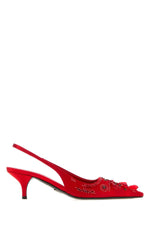 Red Embellished Pumps 1