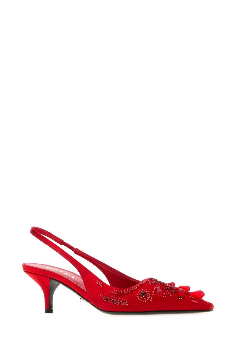 Red Embellished Pumps 2