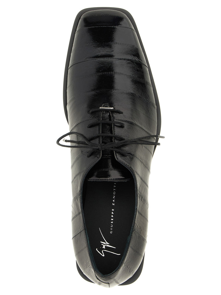 Black Leather Lace Ups Shoes 4