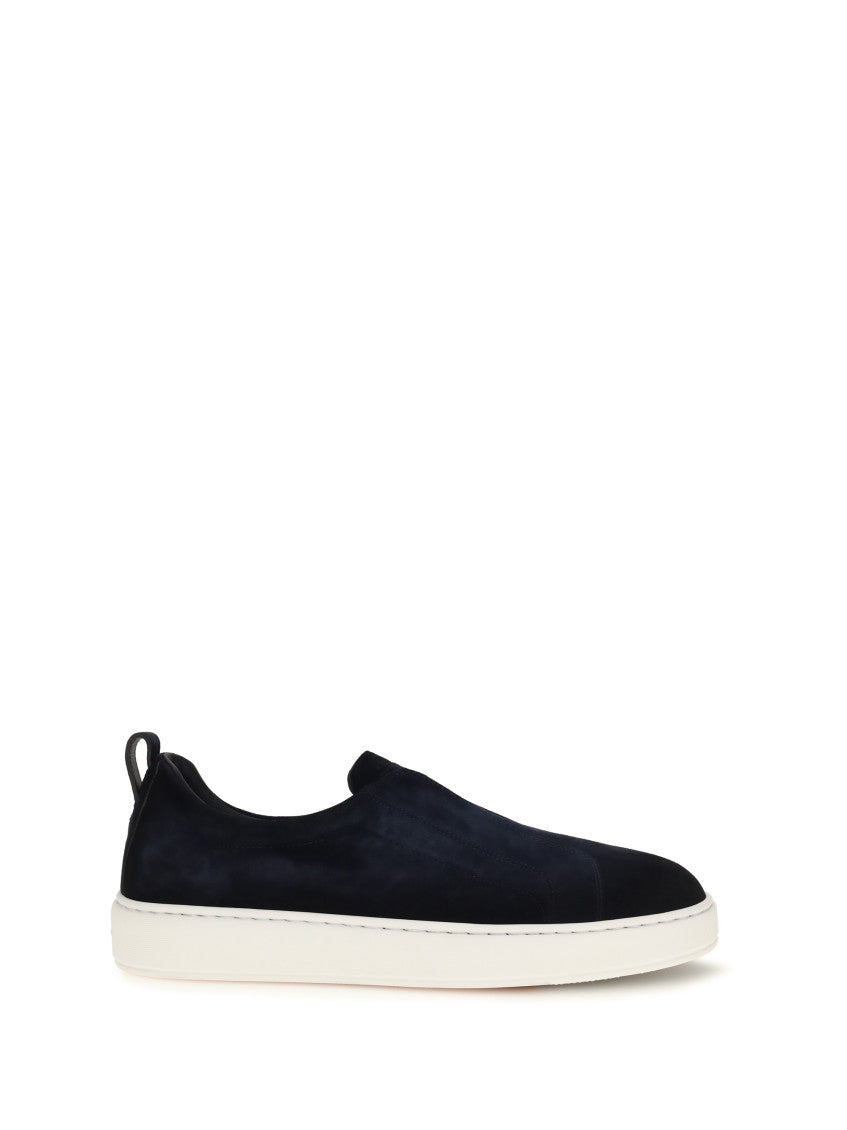 Navy Blue Slip-on Sneakers 1