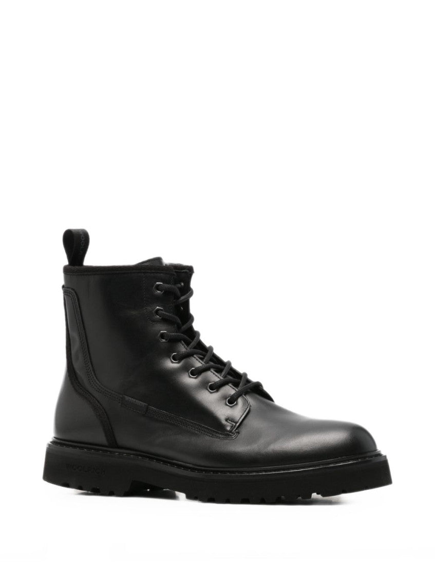 Black Lace Up Boots 2