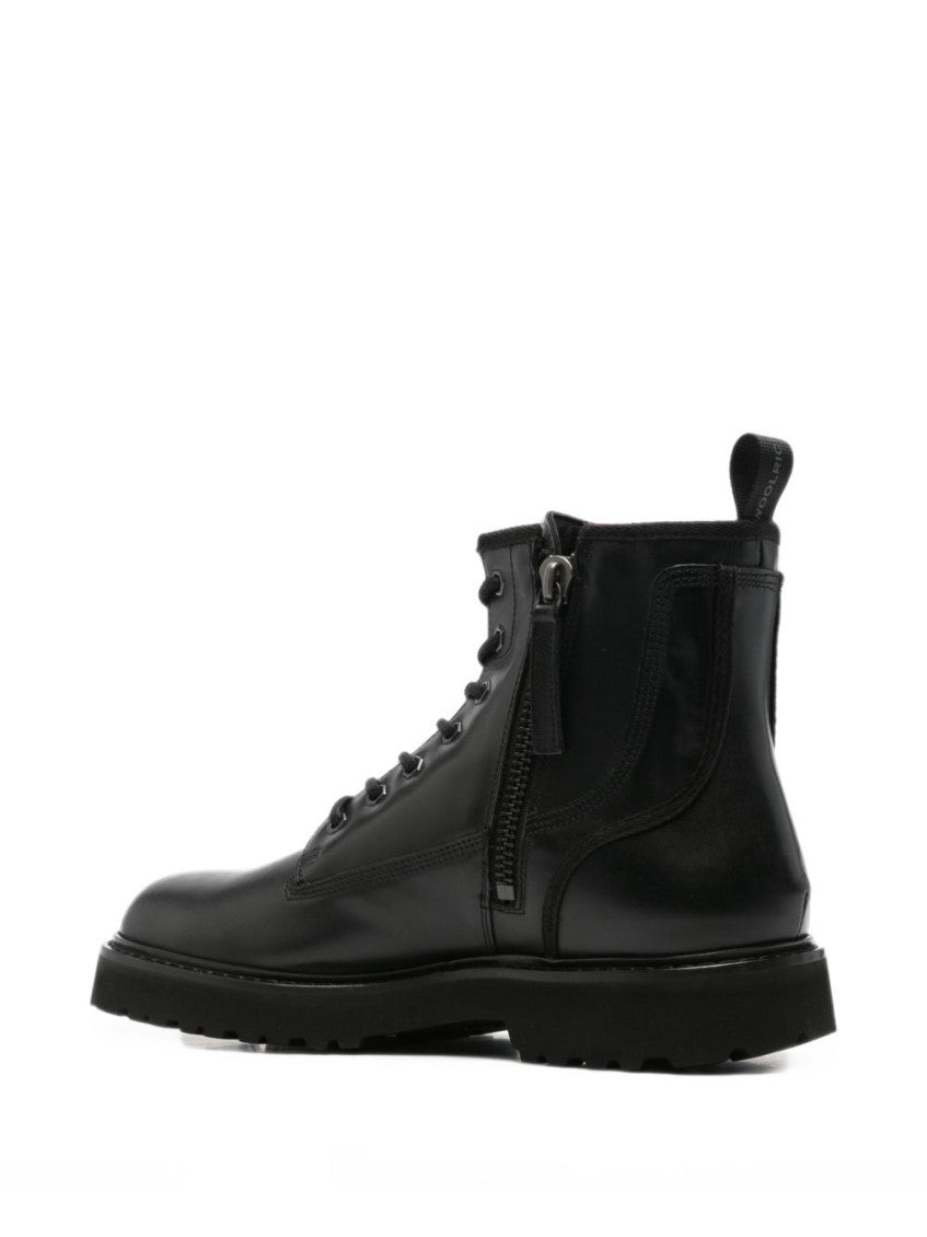 Black Lace Up Boots 4