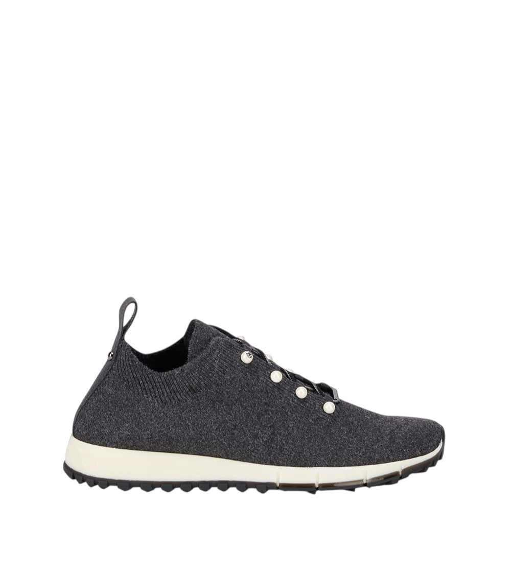 Grey Textured Low-Top Sneakers 2