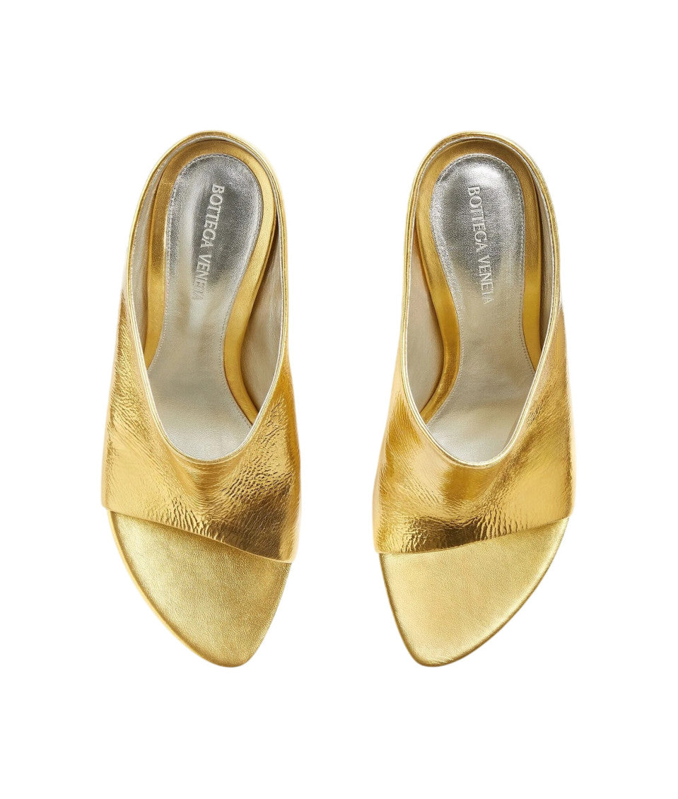Golden Slip On Mules 2