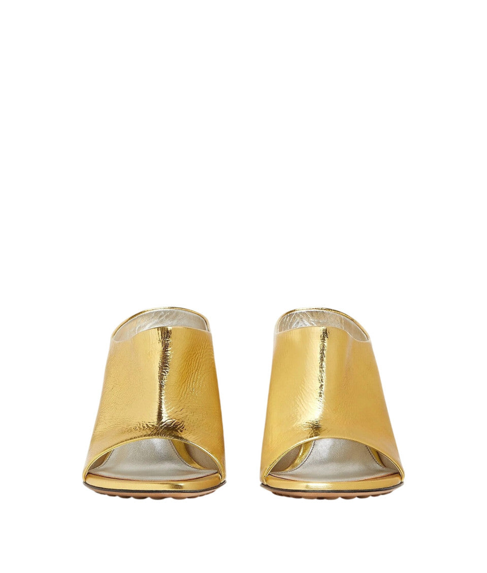 Golden Slip On Mules 3