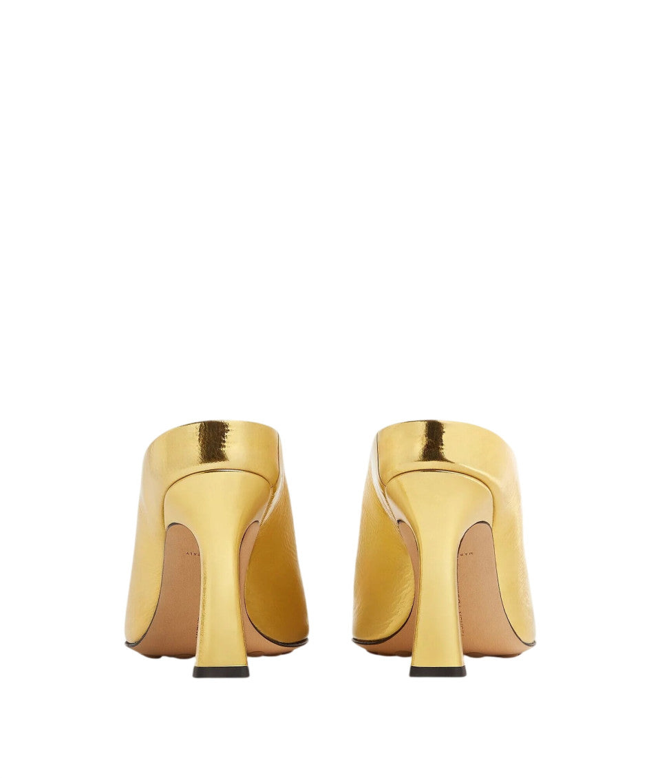 Golden Slip On Mules 4