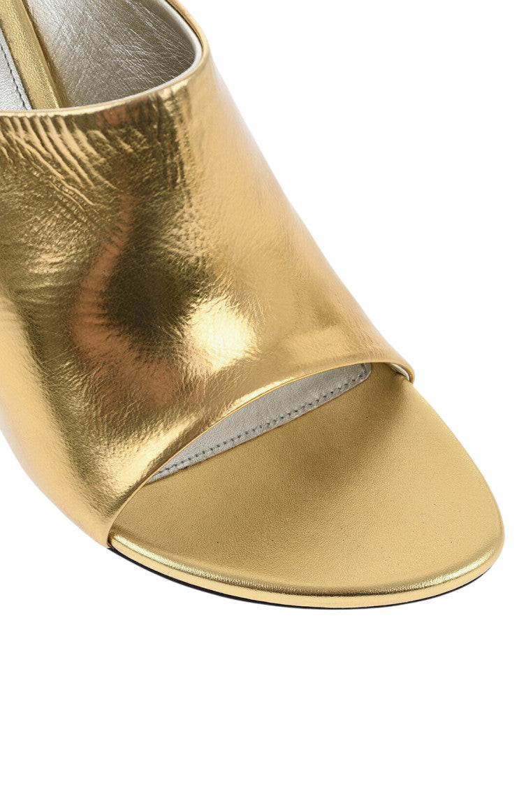 Golden Slip On Mules 5