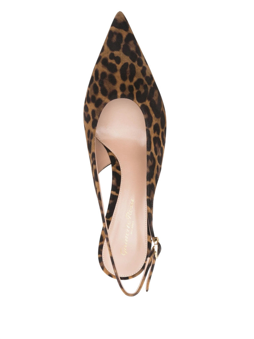 Leopard Print Leather Pumps 3