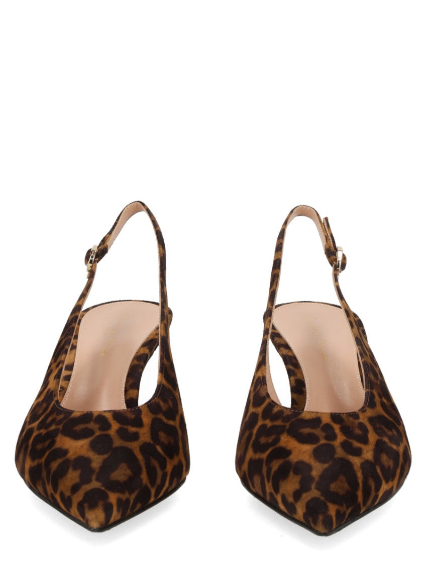 Leopard Print Leather Pumps 4