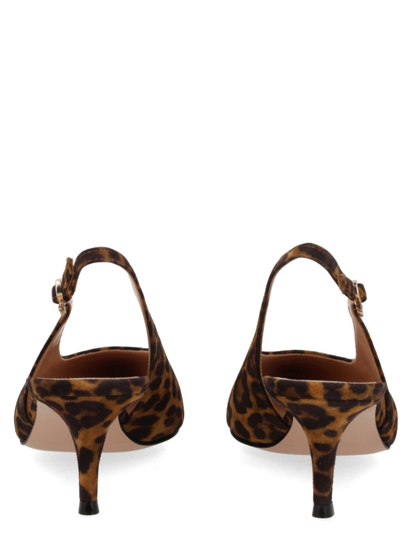 Leopard Print Leather Pumps 5