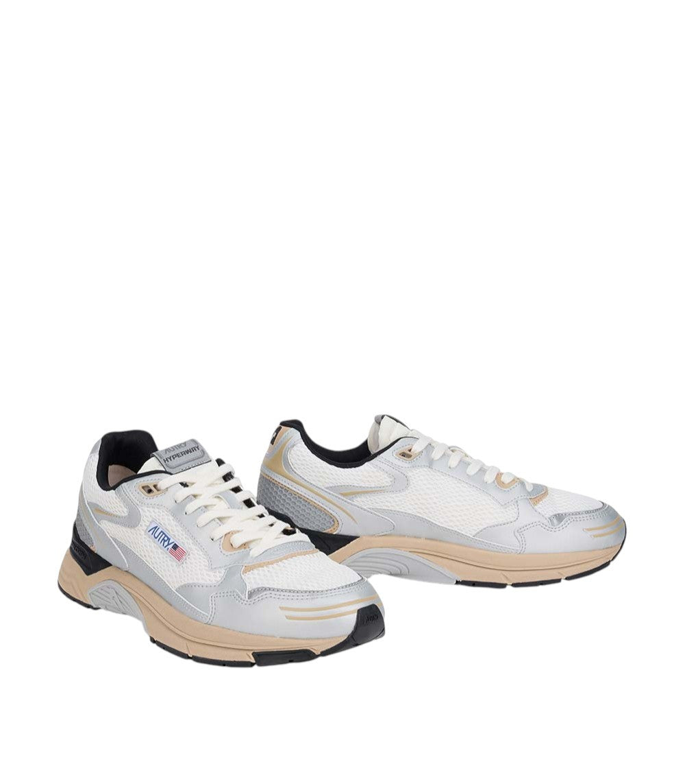 White Color Block Sneakers 2