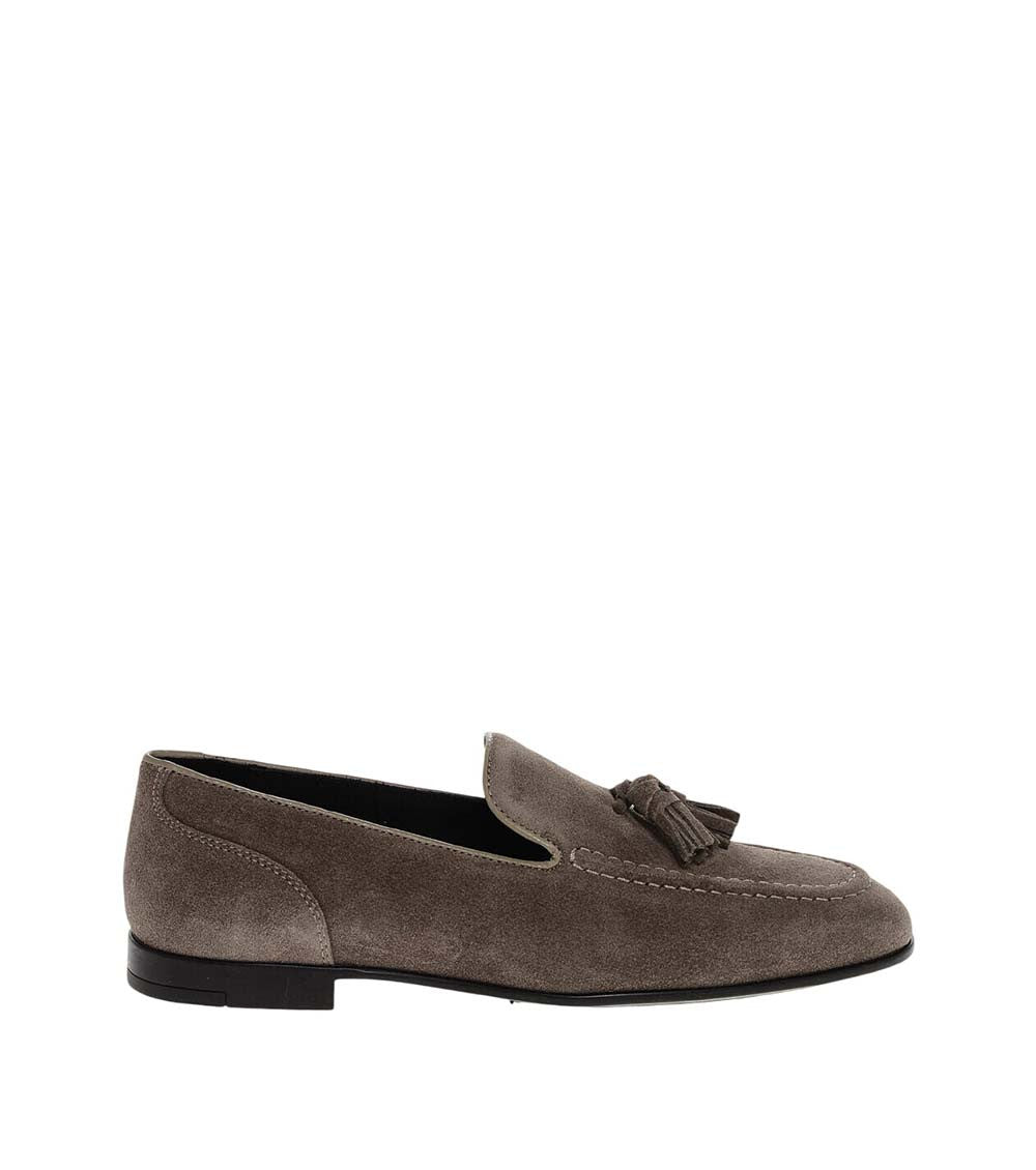 Grey Tassel Loafers 1