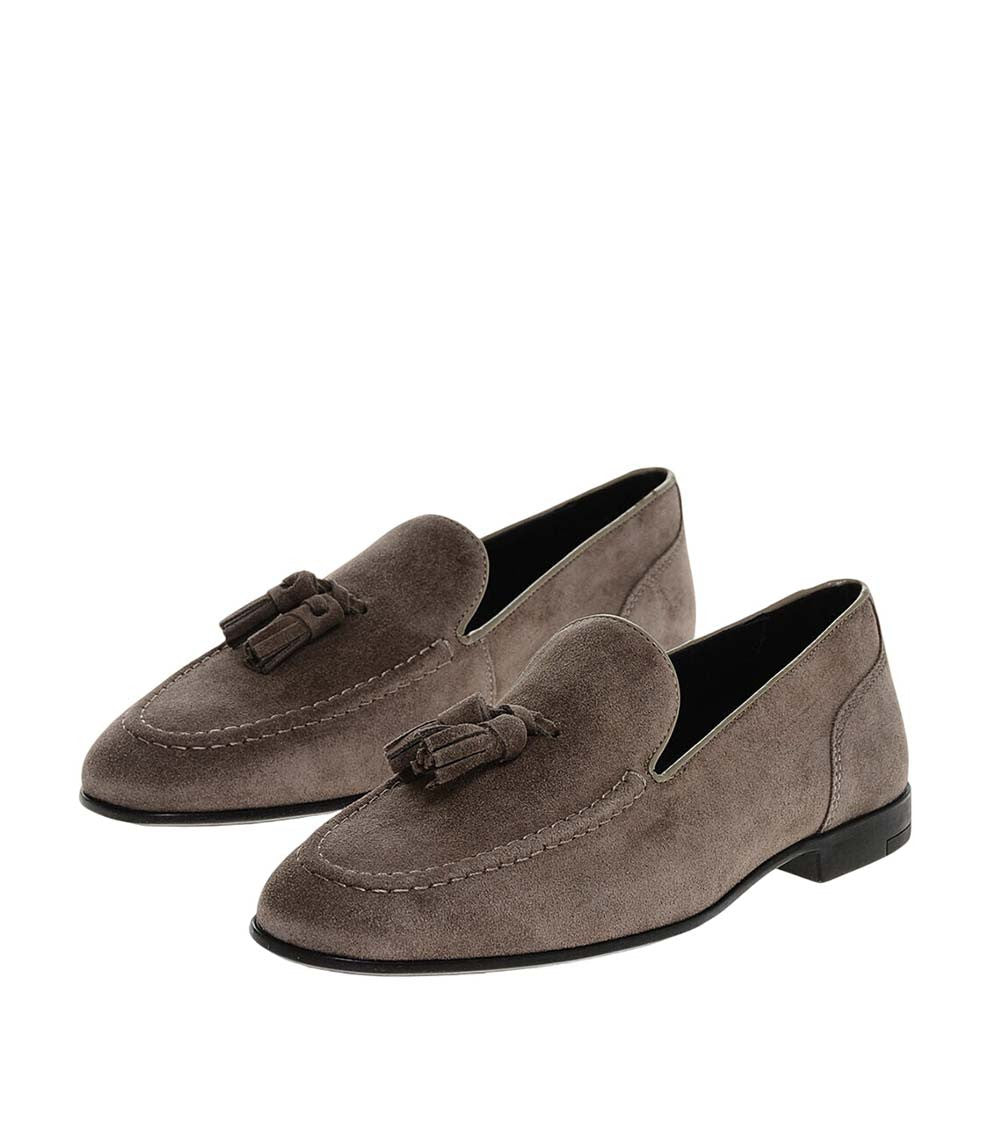 Grey Tassel Loafers 2