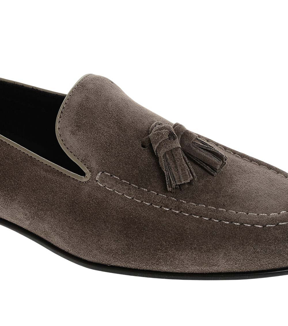 Grey Tassel Loafers 4