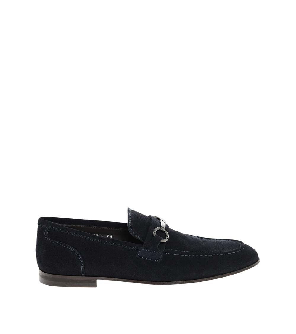 Navy Blue Bit Loafers 1