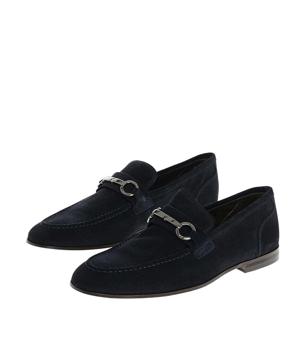 Navy Blue Bit Loafers 2