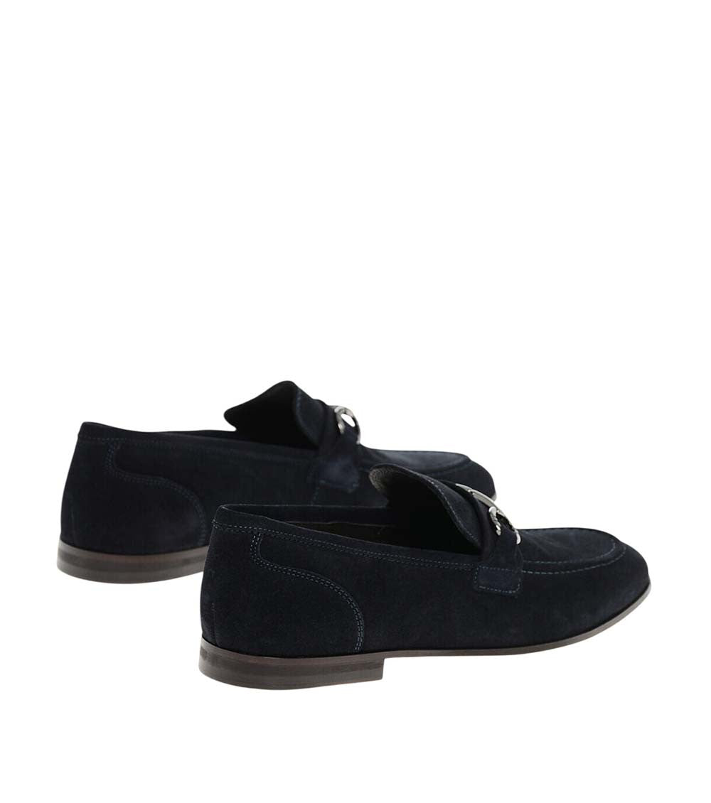 Navy Blue Bit Loafers 3