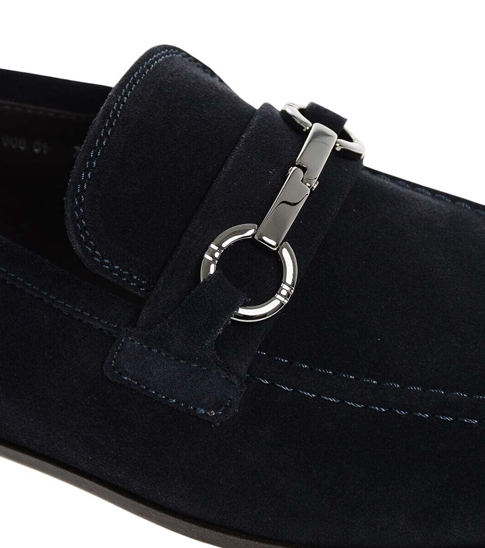 Navy Blue Bit Loafers 4