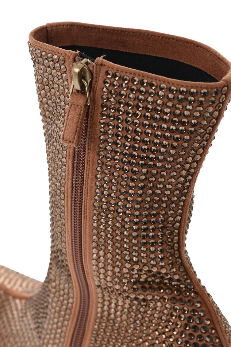 Brown Embellished Boots 3