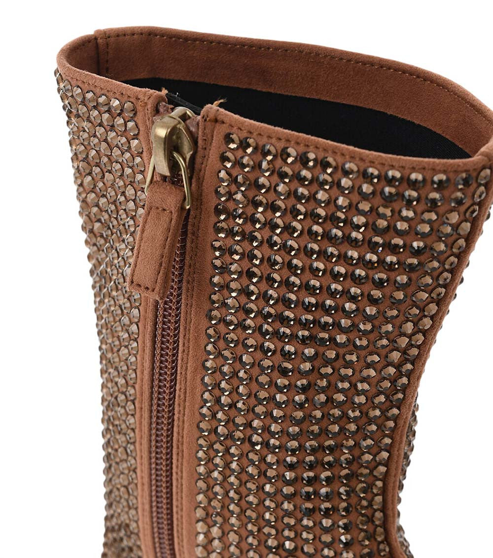 Brown Embellished Boots 5