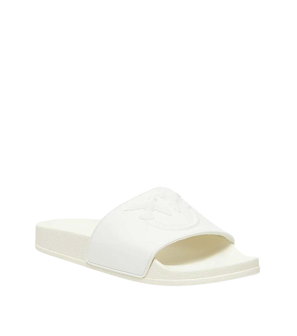 White Logo Dilly Slides 1