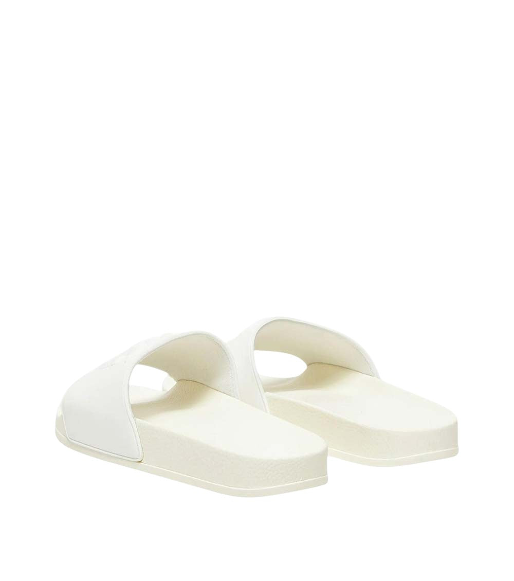 White Logo Dilly Slides 3