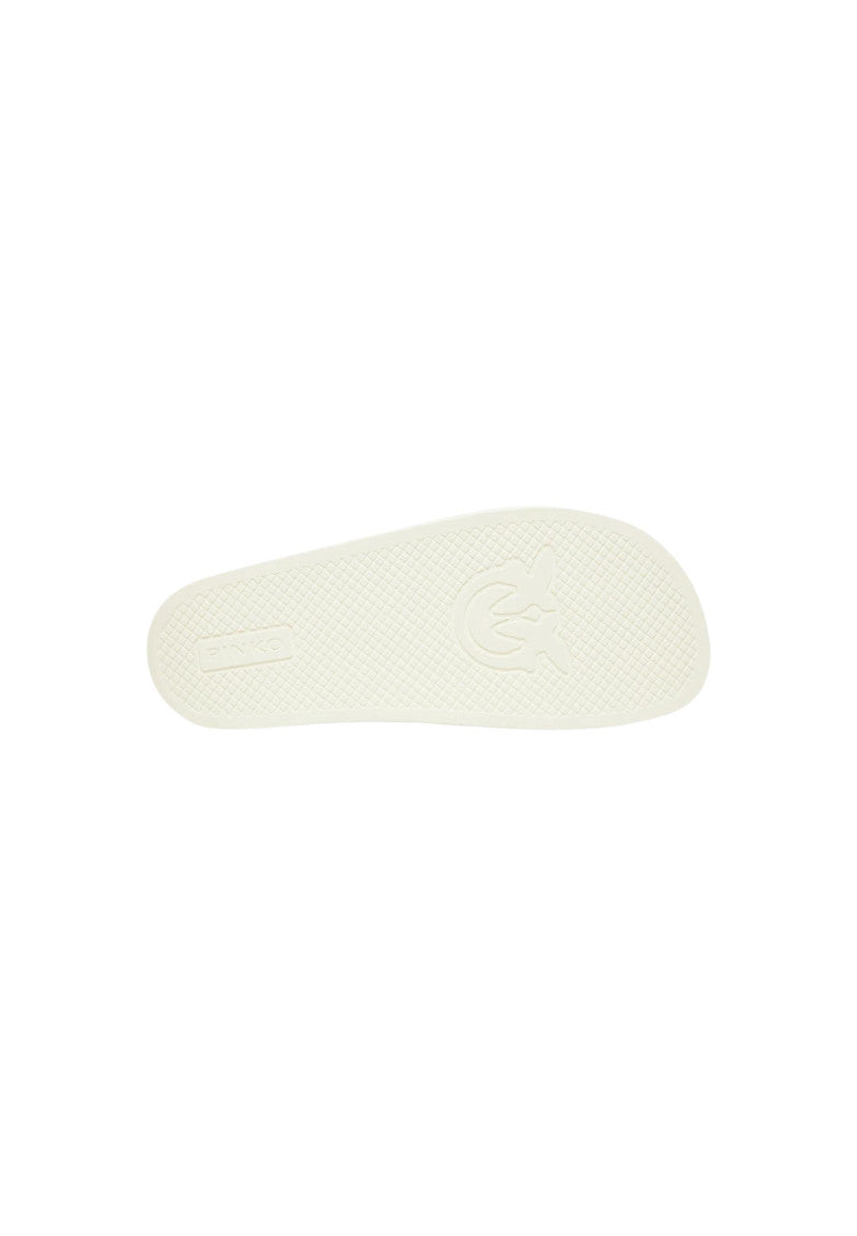 White Logo Dilly Slides 4