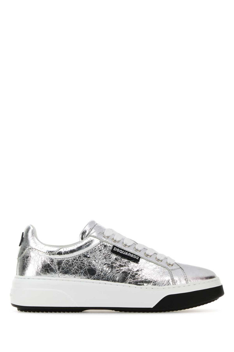 Silver Low Top Bumper Sneakers 1