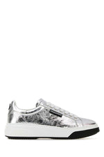 Silver Low Top Bumper Sneakers 1