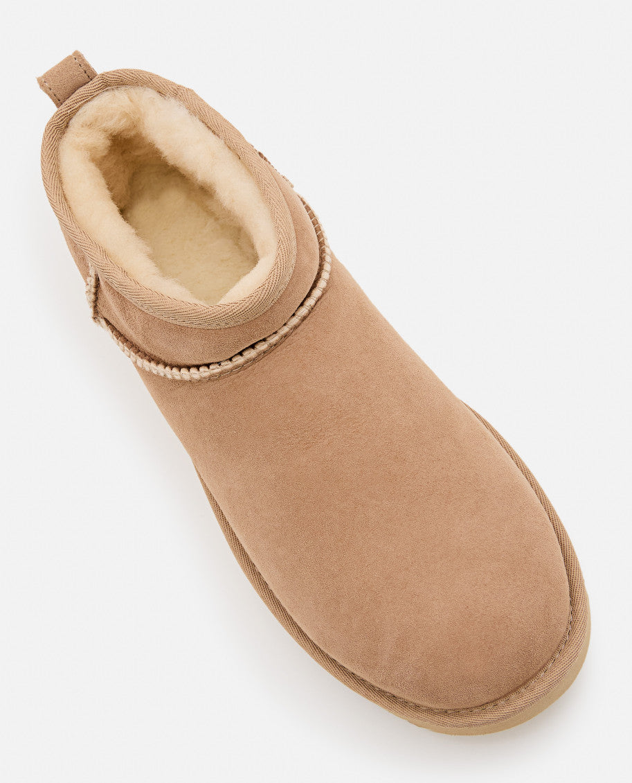 Beige Slip On Boots 4