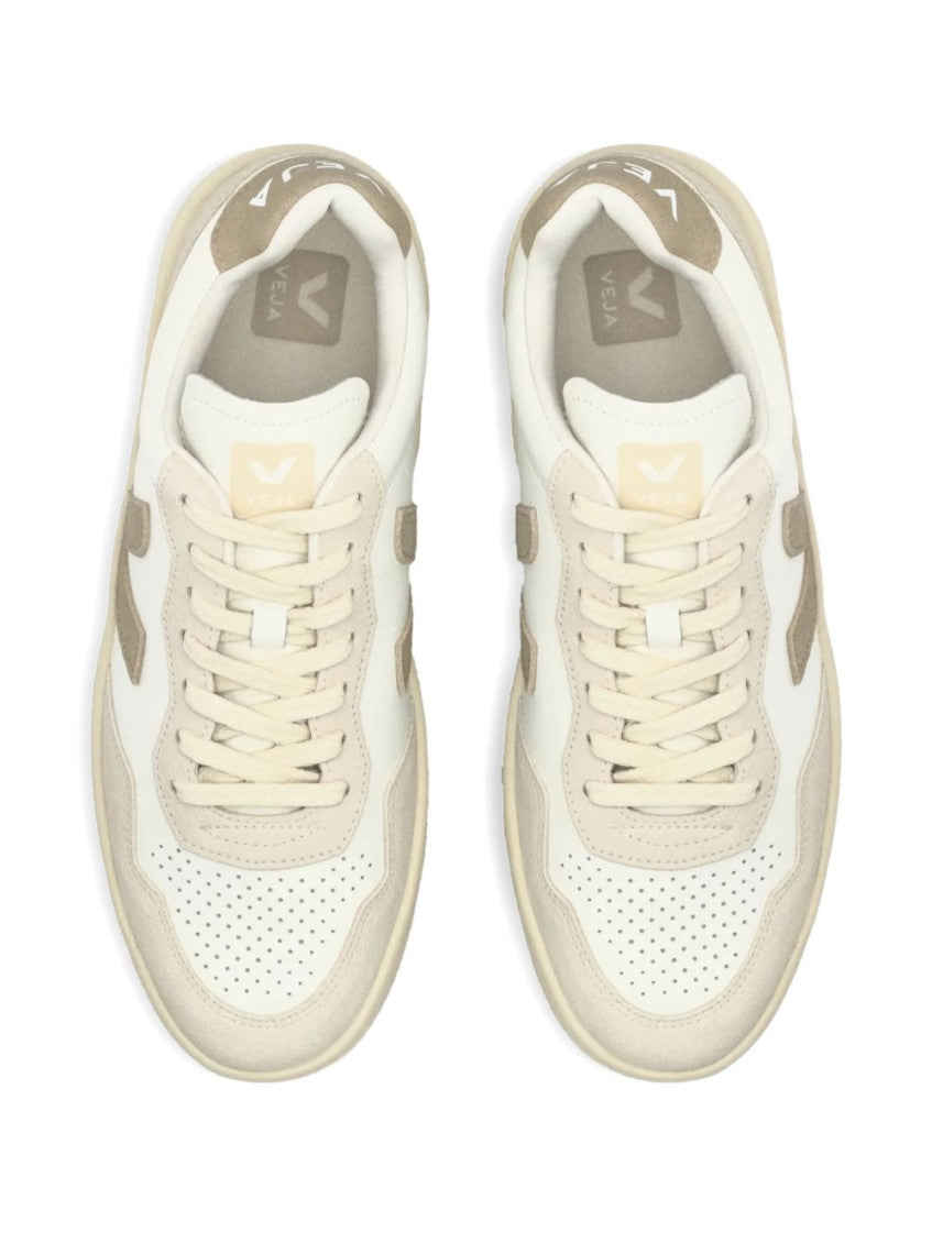 White Taupe Logo Sneakers 2