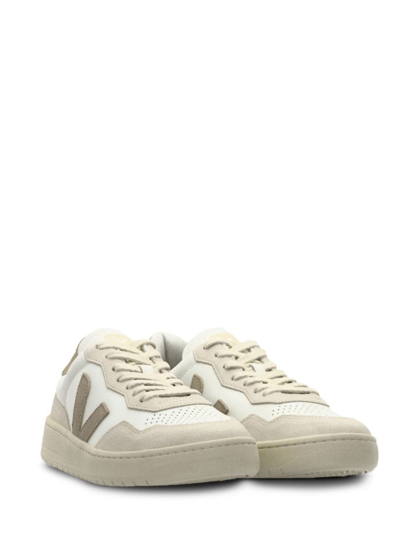 White Taupe Logo Sneakers 5