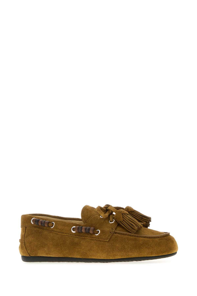 Khaki Suede Loafers 2