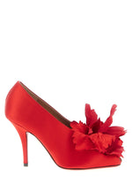 Red Floral Slip-On Pumps 1