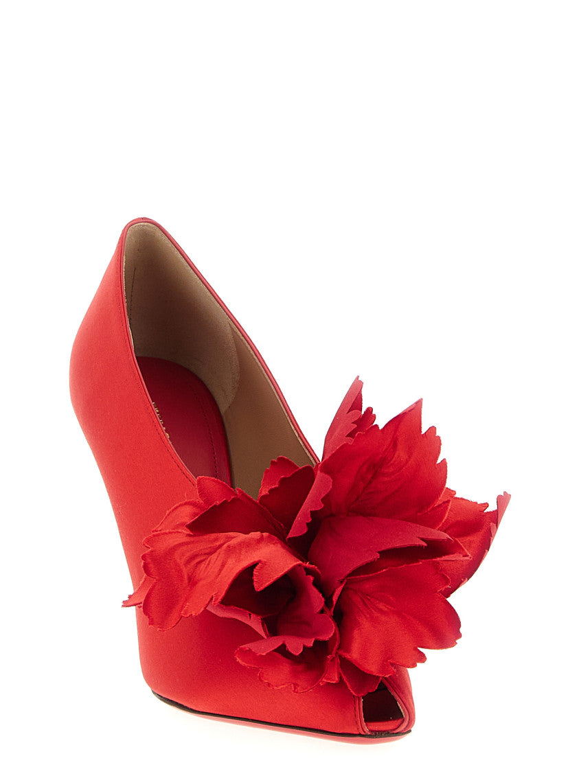 Red Floral Slip-On Pumps 2