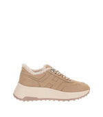 Beige Hi-Fi Logo Sneakers 1