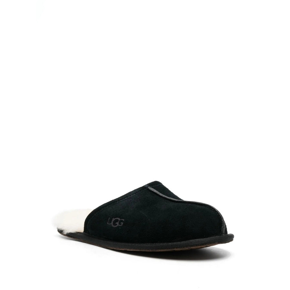 Black Logo Scuff Slippers 4