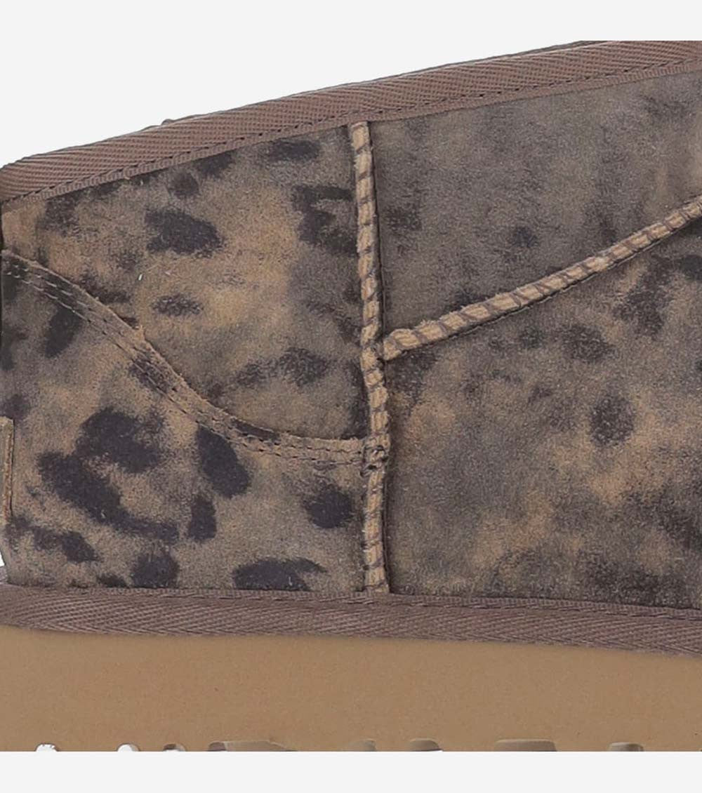 Brown Printed Ultra Mini Boots 4