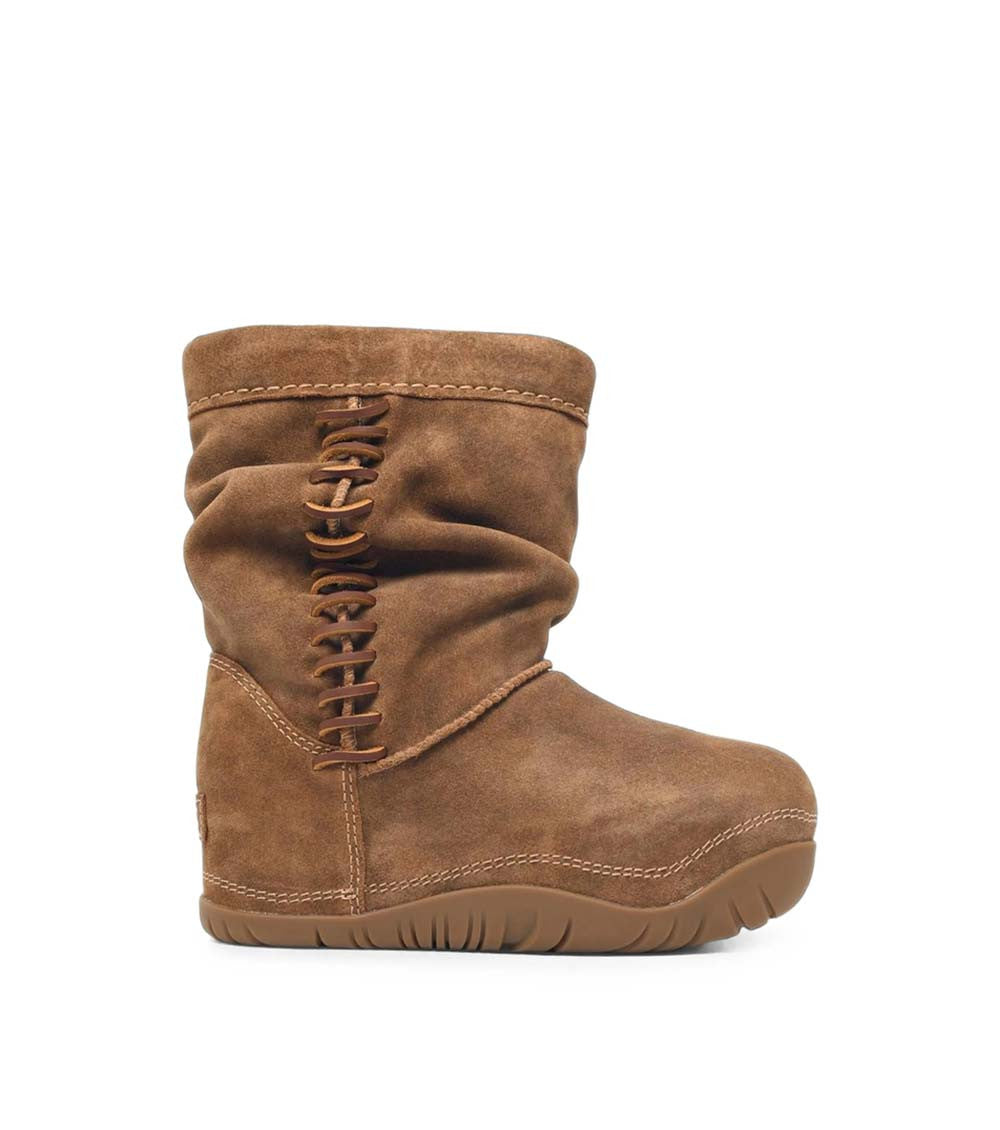 Brown Suede Buckled Boots 1