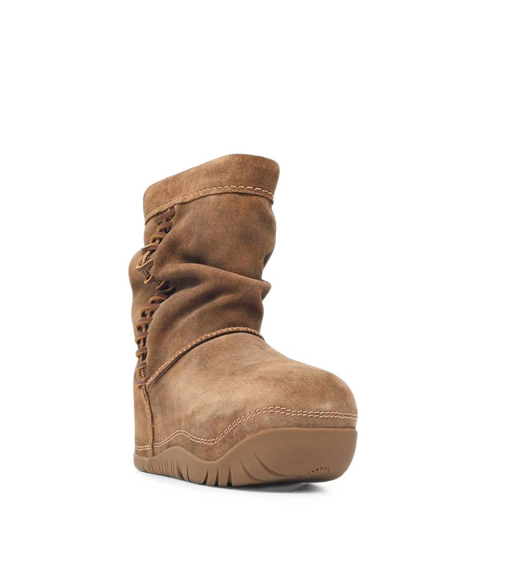 Brown Suede Buckled Boots 3