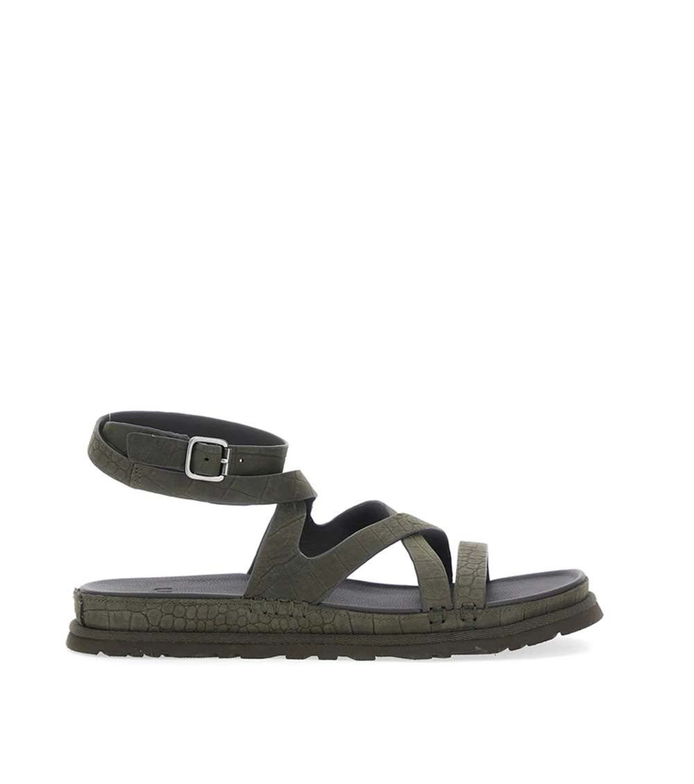 Green Textured Sandals 1
