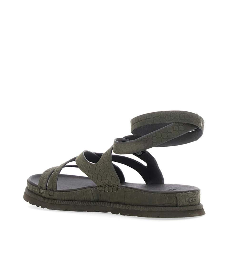 Green Textured Sandals 2