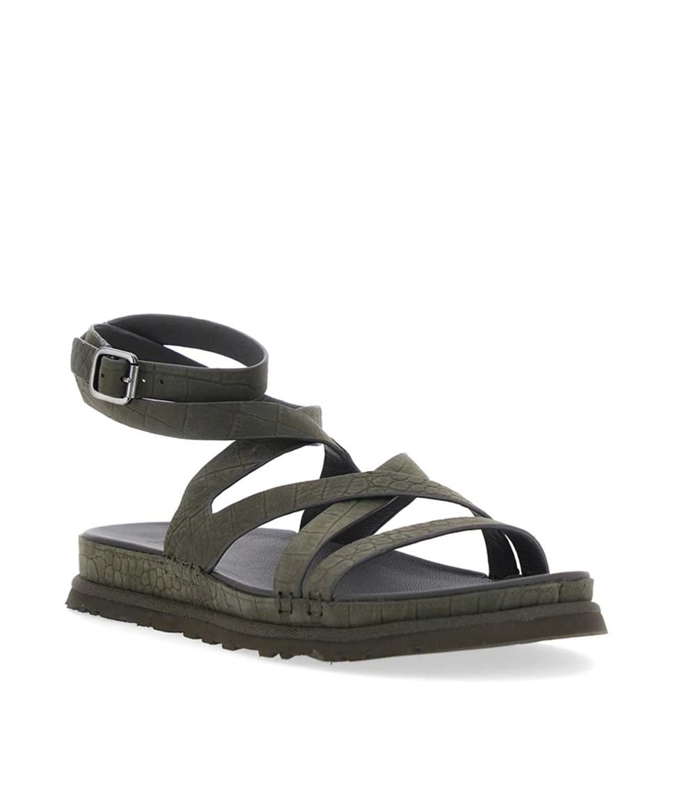 Green Textured Sandals 3